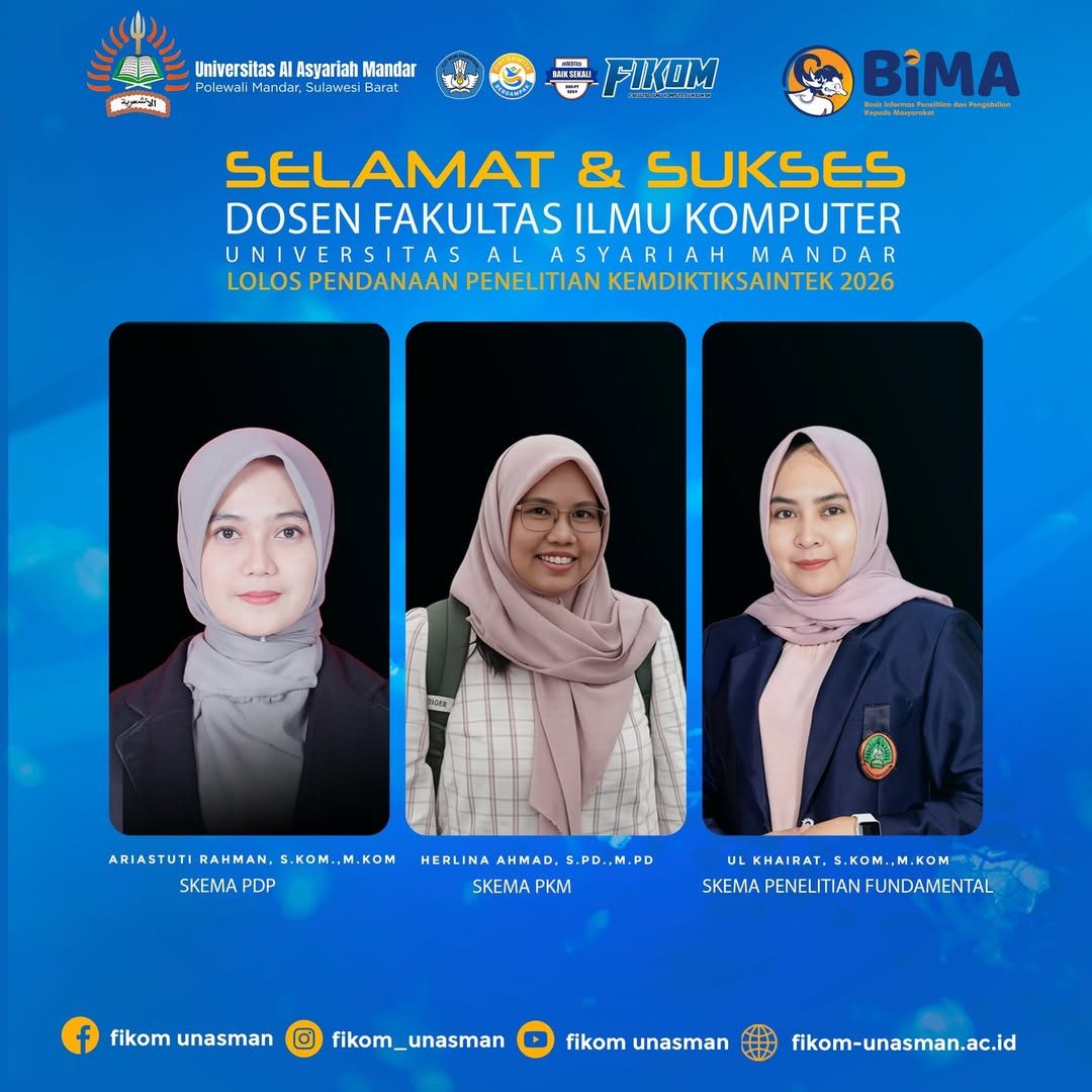 Tiga Dosen FIKOM UNASMAN Raih Pendanaan Penelitian Kemdiktisaintek Tahun 2026